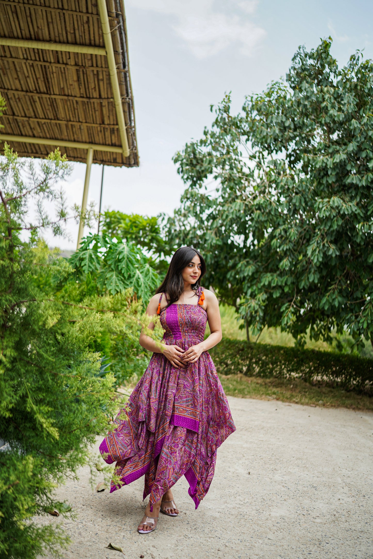 Dark Pink Long Summer Dress