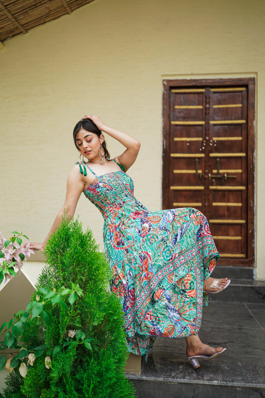 Green Long Summer Dress