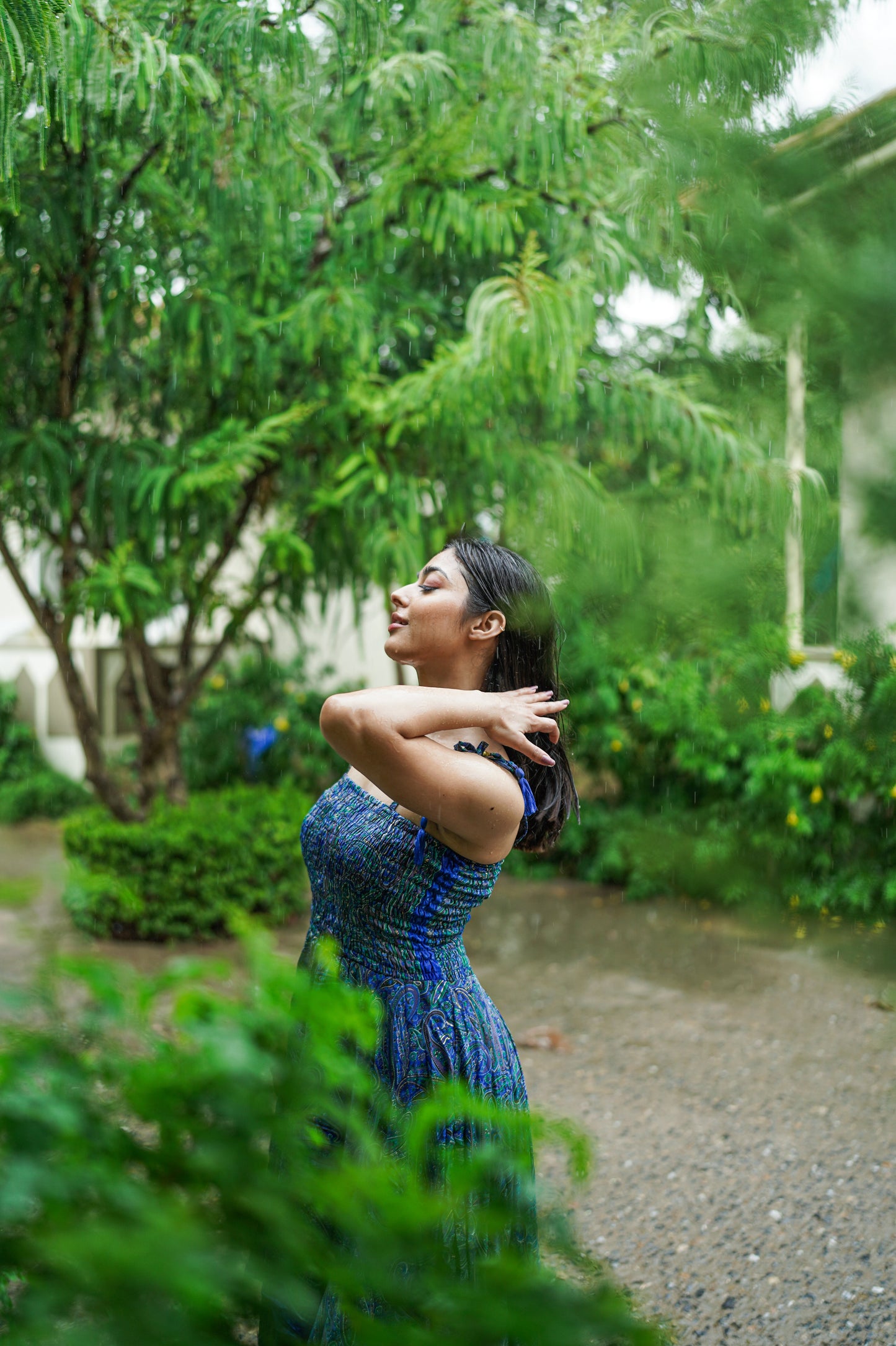 Dark Blue Long Summer Dress