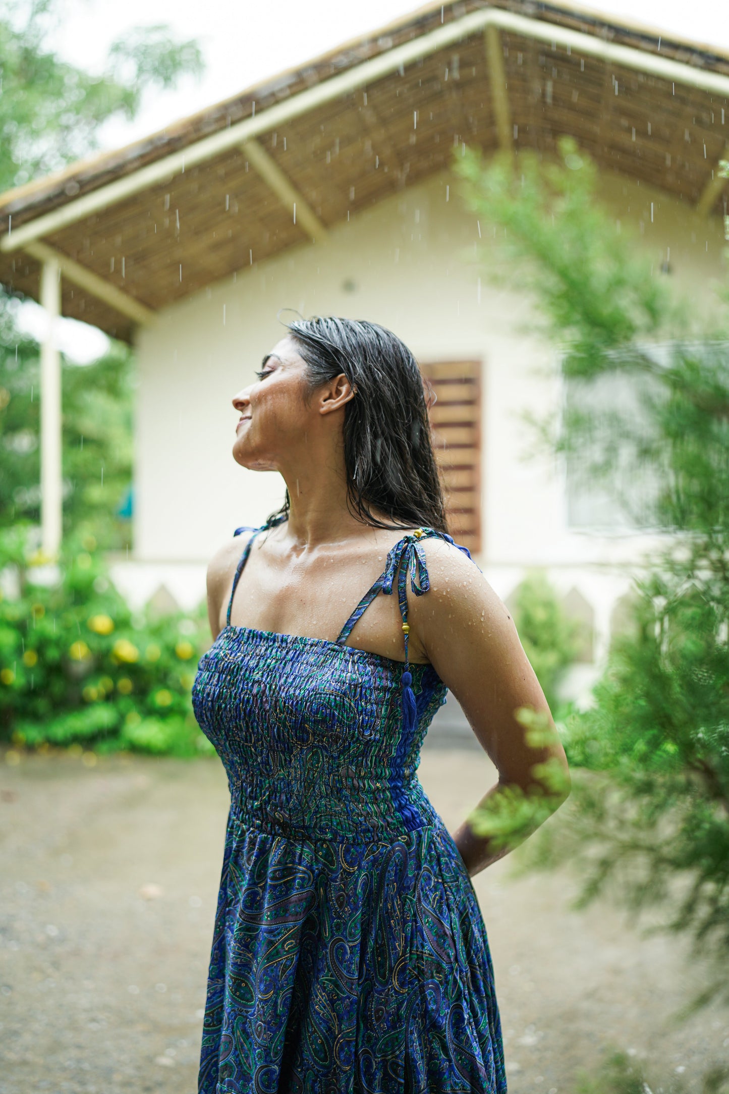 Dark Blue Long Summer Dress